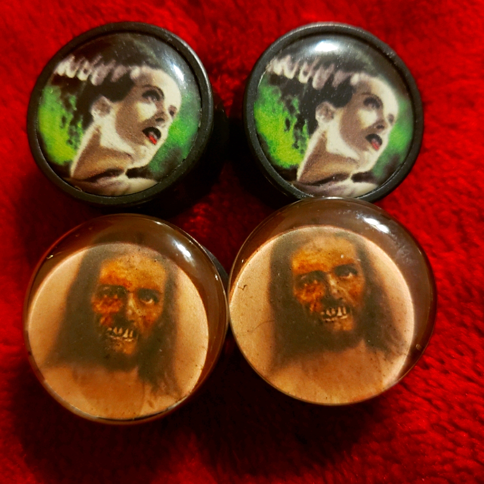 34 Frankenstein Bride Zombie Jesus Flared Plugs 28$